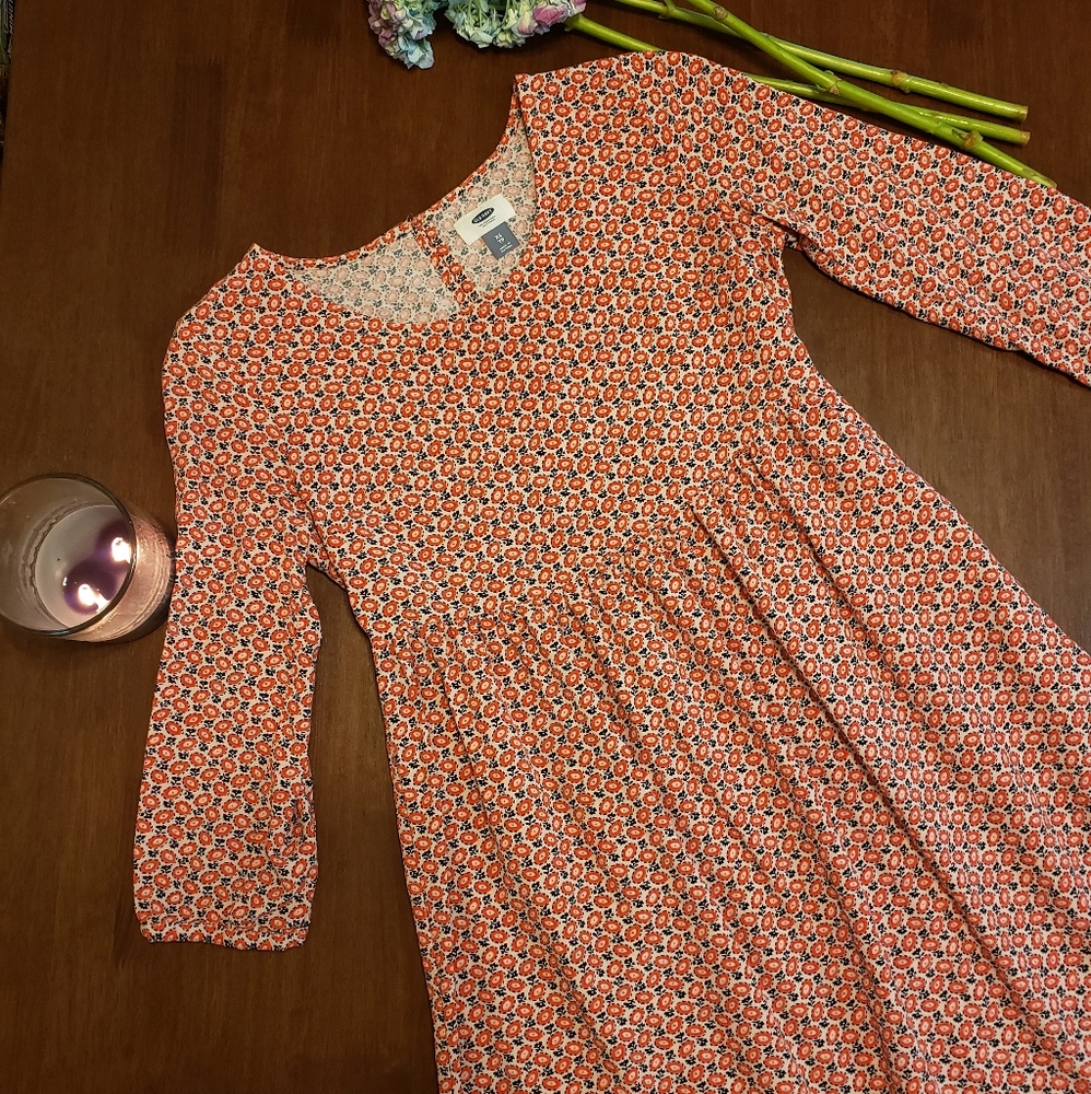 Pink Autumn Mini Dress with Half Sleeves
